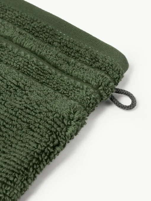 Washandjes Luxe met gestreepte rand, 2 stuks