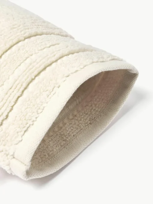 Washandjes Luxe met gestreepte rand, 2 stuks