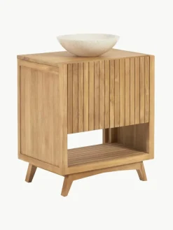 Wastafelkast Kuveni van teakhout, B 70 cm