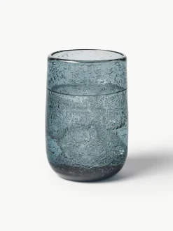 Waterglazen Bari met luchtbellen, 6 stuks