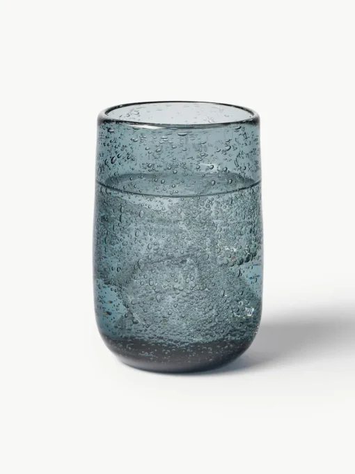 Waterglazen Bari met luchtbellen, 6 stuks