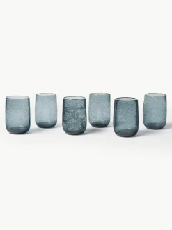 Waterglazen Bari met luchtbellen, 6 stuks