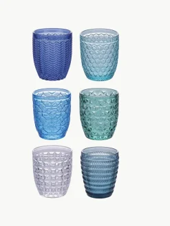 Waterglazen Bicchieri met structuurpatroon, 6-delig