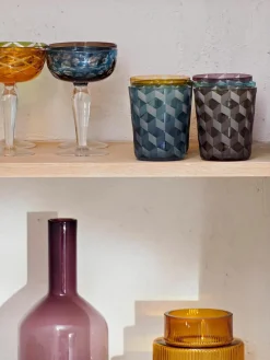 Waterglazen Blocks, set van 6