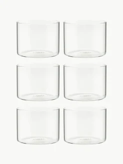 Waterglazen Boro van borosilicaatglas, 6 stuks