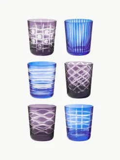 Waterglazen Cobalt, 6-delig