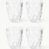 Waterglazen Colorado met structuurpatroon, 4 stuks