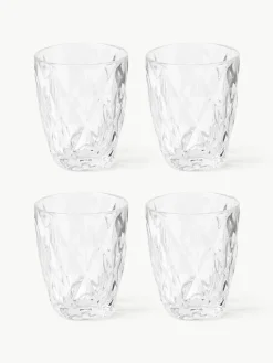 Waterglazen Colorado met structuurpatroon, 4 stuks