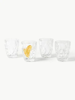 Waterglazen Colorado met structuurpatroon, 4 stuks