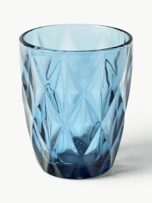 Waterglazen Colorado met structuurpatroon, 4-delig