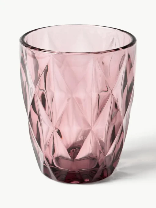 Waterglazen Colorado met structuurpatroon, 4-delig