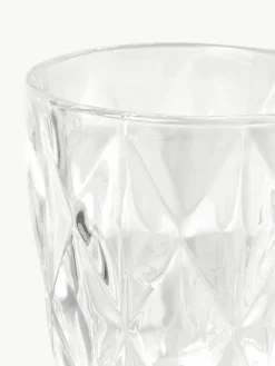 Waterglazen Colorado met structuurpatroon, 4 stuks
