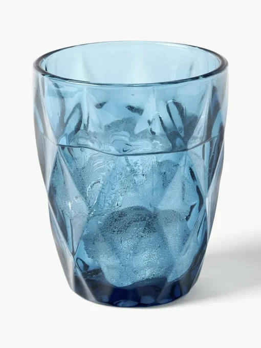 Waterglazen Colorado met structuurpatroon, 4 stuks