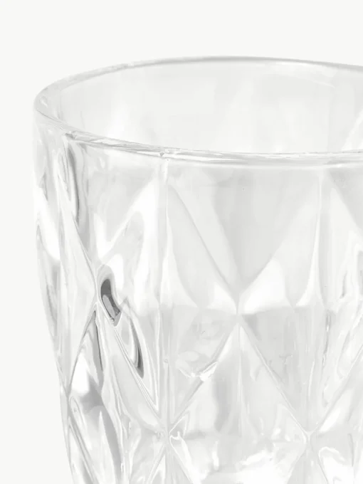 Waterglazen Colorado met structuurpatroon, 4 stuks