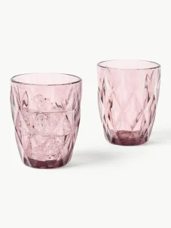 Waterglazen Colorado met structuurpatroon, 4 stuks