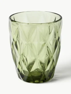 Waterglazen Colorado met structuurpatroon, 4-delig