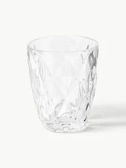 Waterglazen Colorado met structuurpatroon, 4 stuks