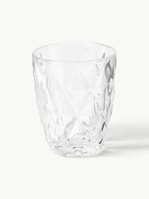 Waterglazen Colorado met structuurpatroon, 4 stuks