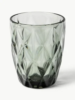 Waterglazen Colorado met structuurpatroon, 4-delig