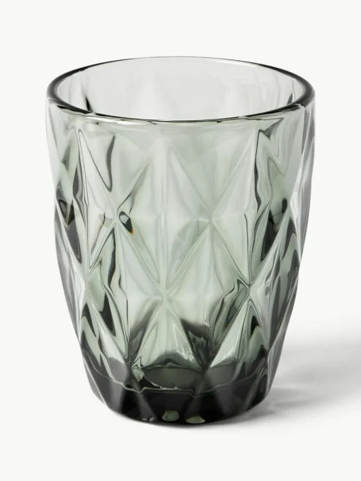 Waterglazen Colorado met structuurpatroon, 4-delig