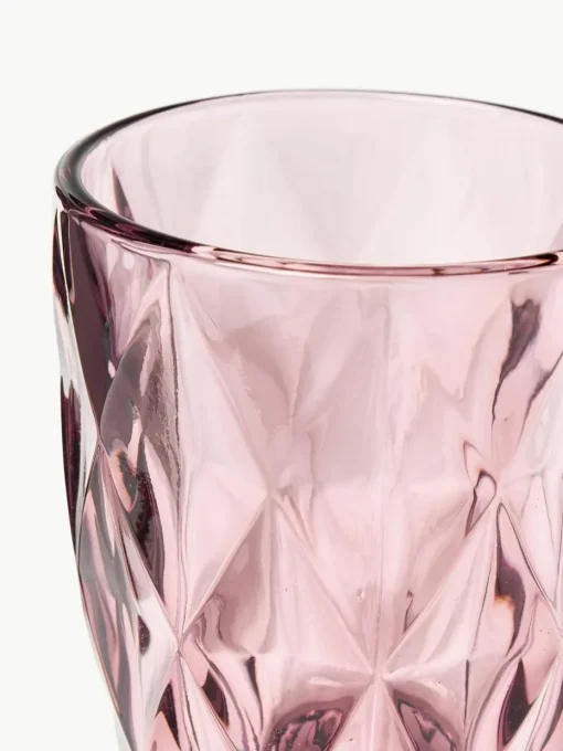 Waterglazen Colorado met structuurpatroon, 4 stuks