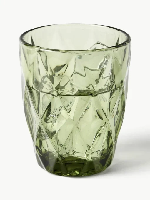 Waterglazen Colorado met structuurpatroon, 4-delig