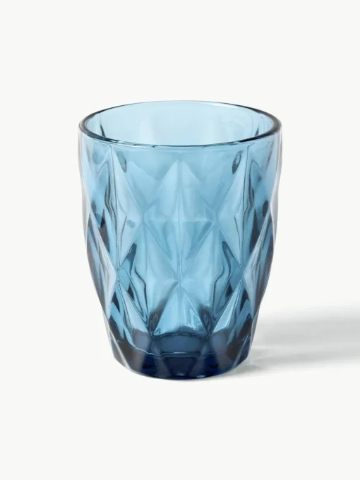 Waterglazen Colorado met structuurpatroon, 4 stuks