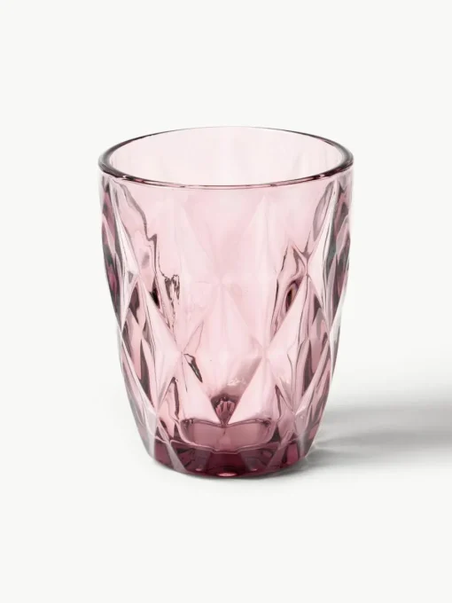 Waterglazen Colorado met structuurpatroon, 4 stuks