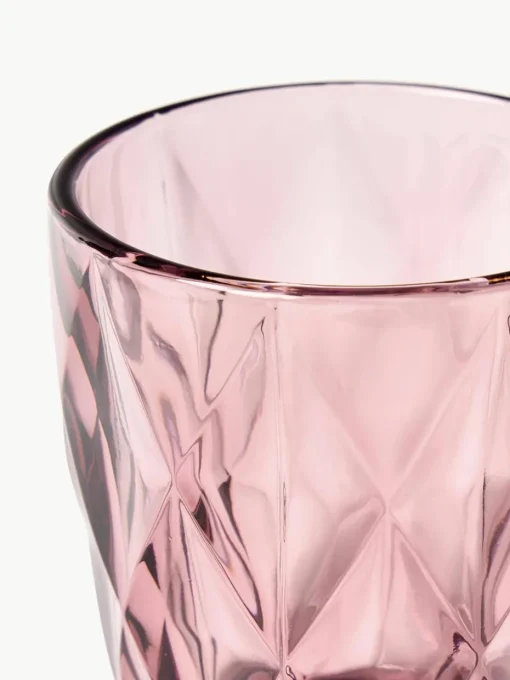Waterglazen Colorado met structuurpatroon, 4-delig