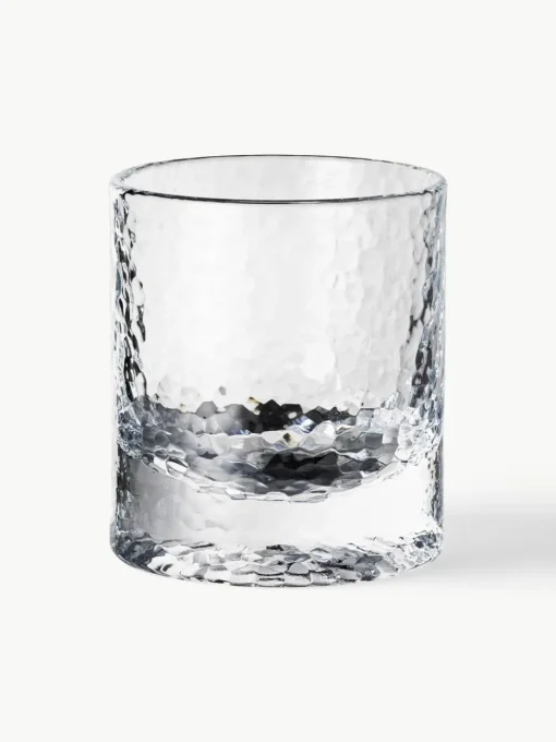 Waterglazen Forma met gestructureerde oppervlak, 2 stuks
