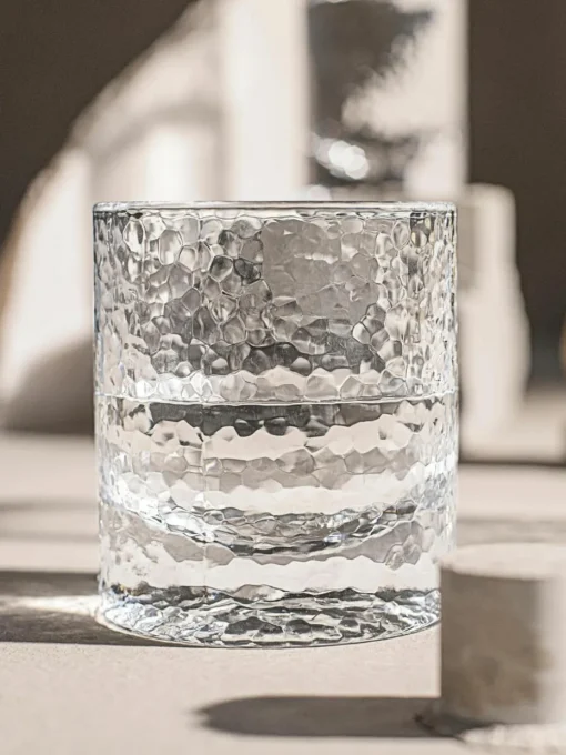 Waterglazen Forma met gestructureerde oppervlak, 2 stuks