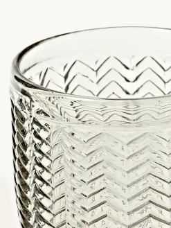 Waterglazen Geometrie met structuurpatroon, set van 6