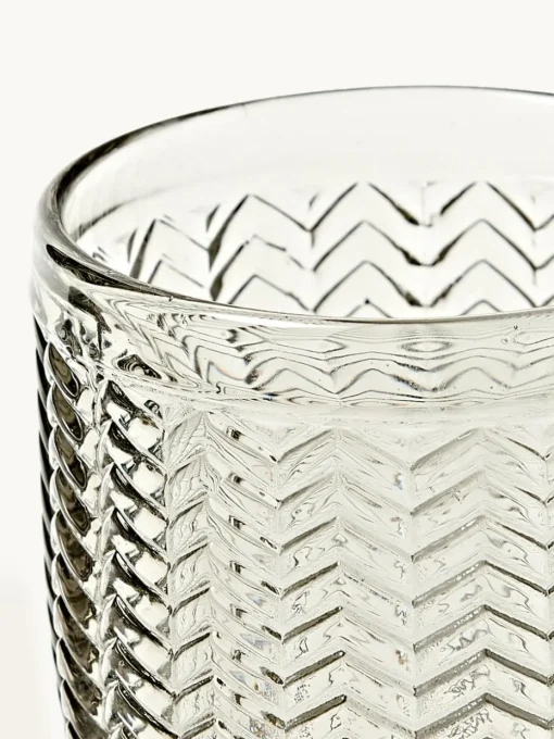 Waterglazen Geometrie met structuurpatroon, set van 6