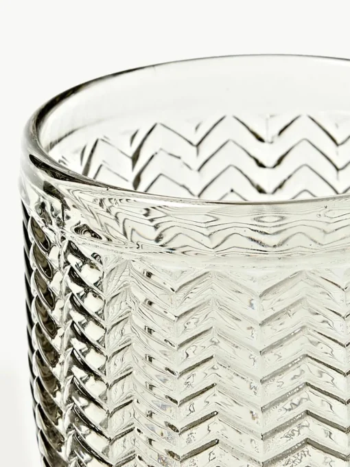 Waterglazen Geometrie met structuurpatroon, set van 6