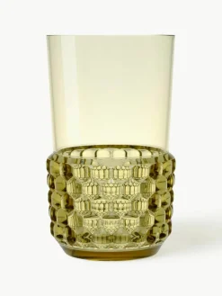 Waterglazen Jellies met structuurpatroon, 4 stuks