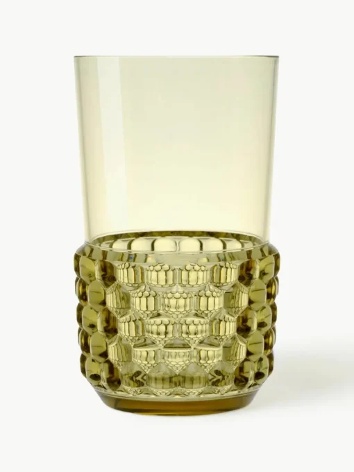 Waterglazen Jellies met structuurpatroon, 4 stuks