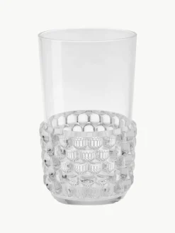Waterglazen Jellies met structuurpatroon, 4 stuks