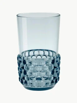 Waterglazen Jellies met structuurpatroon, 4 stuks