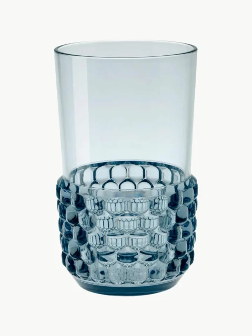 Waterglazen Jellies met structuurpatroon, 4 stuks