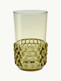 Waterglazen Jellies met structuurpatroon, 4 stuks