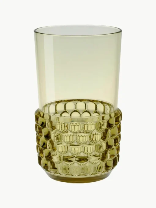 Waterglazen Jellies met structuurpatroon, 4 stuks