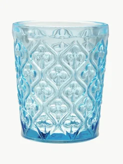 Waterglazen Marrakech met structuurpatroon, set van 6