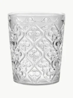 Waterglazen Marrakech met structuurpatroon, set van 6