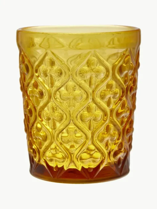 Waterglazen Marrakech met structuurpatroon, set van 6
