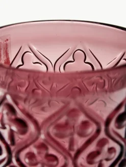 Waterglazen Marrakech met structuurpatroon, set van 6