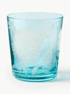 Waterglazen Peony, set van 6