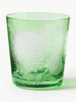 Waterglazen Peony, set van 6