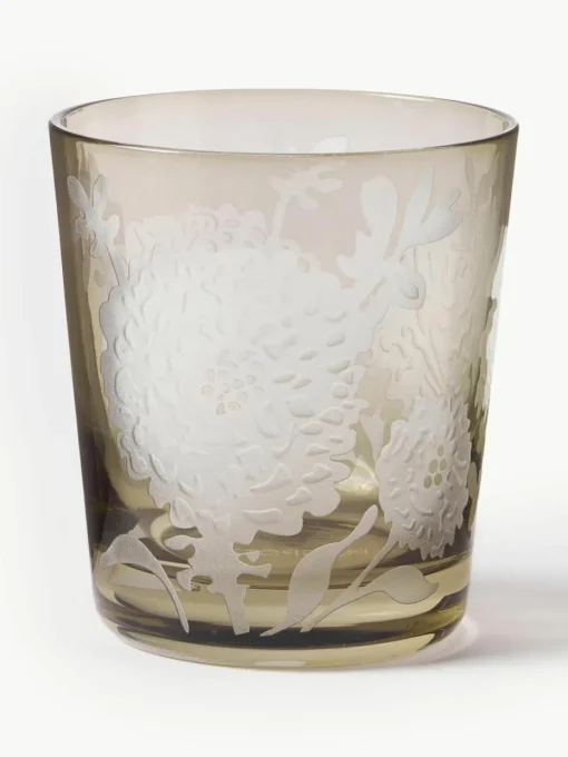 Waterglazen Peony, set van 6