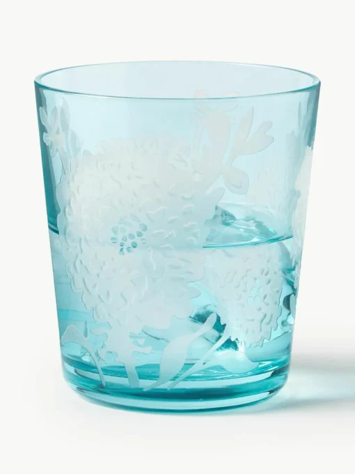 Waterglazen Peony, set van 6
