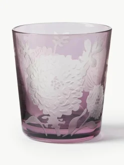 Waterglazen Peony, set van 6